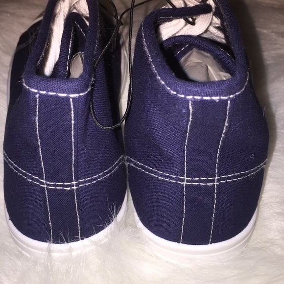 Navy High Top Tennis Shoes (New) - Picture 4 of 6